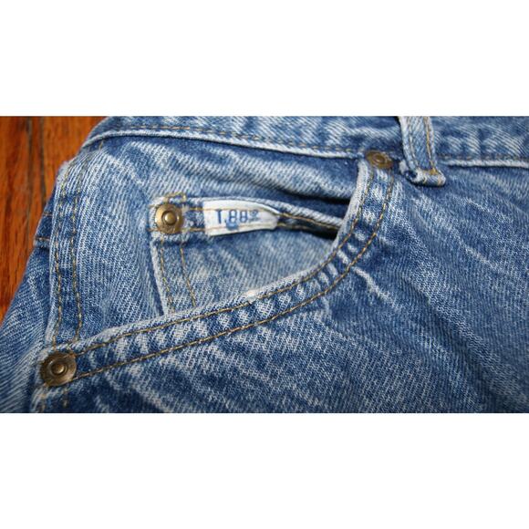 VINTAGE 90s Lee SZ 16 Med (30Wx29L) Vintage Tapered Mom High Rise Blue Jeans USA - Picture 3 of 12